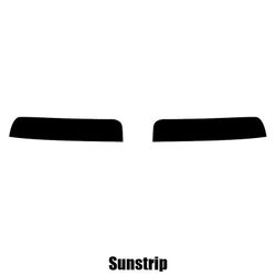 Window-Tint Sun Strip til Mercedes X-klasse - 2018 og nyere forskårne solstrip 5% limo sort Sunstrip