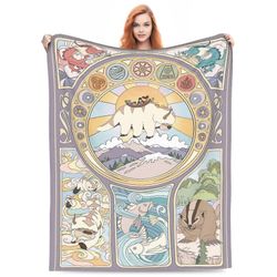 Avatar The Last Airbender Throw Blanket Couch Bed Sofa Soft Lightweight Warm Cozy Flanell Fleece Bed Blanket For Children Adults -KDE15263 76x102cm...