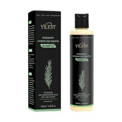 Orgaaninen rosmariinin hiusten kasvushampoo, rosmariinin hydrolysoitu keratiinishampoo, luonnollinen paksuuntuva ja vahvistava shampoo, ravitsee hi...
