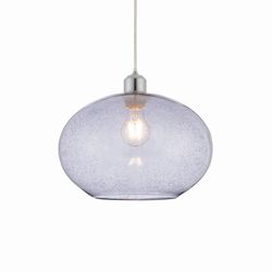 Endon Lighting Endon Dimitri - 1 lys vedhæng Gråt glas med bobler, E27