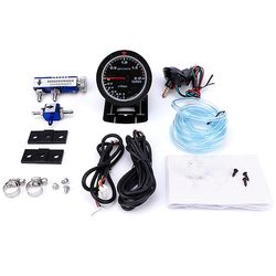 Gauges 60mm bil turbo boost måler + justerbar turbo boost controller kit 1-30 psi bilmåler i kabinen bilmåler med blå controller