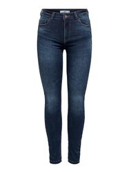 Jacqueline de Yong JDY Kvinder Slim Fit Jeans Mid Talje Stretch Denim Bukser JDYNEWNIKKI Blå XS / 32L