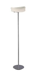 Inspired Lighting Mediterraneo gulvlampe 2 lys E27, poleret krom, matteret hvidt glas