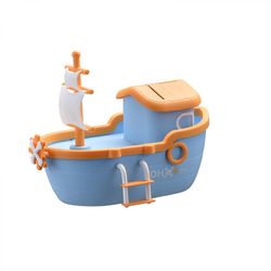 Wekity Piggy Bank Pirate Ship Money Bank Uknuselig Plastic Coin Bank pengebokser Kids Pirate Ship Leker Seilbåt Statue Modell For bursdag