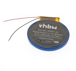 vhbw-akku, joka on yhteensopiva Garmin Approach S1, S4, S3 Smartwatch Watch Fitness -rannekkeen kanssa (200mAh, 3.7V, Li-ion) ilman väriä/sisäistä ...
