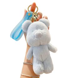 Karhureppu muhkea riipus pehmeä ja mukava kangaslahja tyttönaisille rakastaja tyttöystävä Sininen