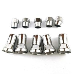 10kpl Tr413/tr414 kromi auto kuorma-auto rengas pyörä renkaan venttiilivarsi kuusiokolosuojukset holkkisuojilla vasen oikea etu takana auto lisävar...