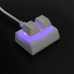 2 näppäintä Makro-ohjelmointi Näppäimistö RGB Mini Näppäimistö Pelaaminen Piirustus Punainen kytkin Mukautettu näppäimistö OSU G Musta