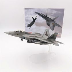 Wltk painevalettu metallinen lentokonelelu 1/100 pienoismalli lelut Lockheed F-22 F22 Raptor hävittäjä Yhdysvaltain ilmavoimat