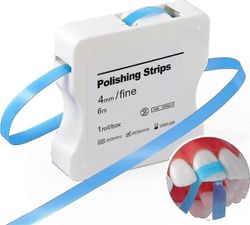 Hammashiomapaperi, hampaiden kiillotusliuskat, kiillotusliuskat, hampaiden hiomapaperi, hienot mitat - 4 mm leveä - 6 m/rulla/laatikko, kiillotusty...