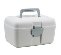 Coosilo Multifunktionel medicin kabinet Husstand Bærbar Bærbar Medicin Dobbelt-lags Opbevaring Box blå 24.5x18.5x14.5cm