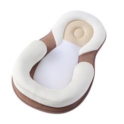 Nyfødt baby Sleeping Nest Pillow Wall Crib Cot Lounger Soft Cushion Snuggle Mum Brown