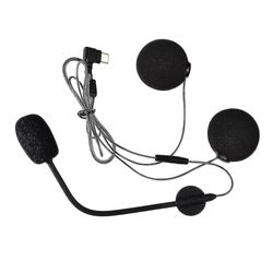 Fodsports hovedtelefon øretelefon med mikrofon kun egnet til M1-S Plus motorcykelhjelm Bluetooth headset intercom hård mikrofon