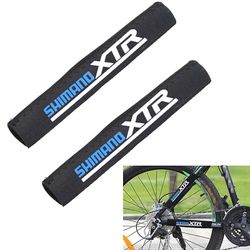 Unbrand 4pcs Cykel Chain Protector Cykelramme Kæde Protector Mtb Bike Chain Guard Sort