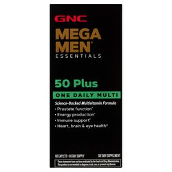 Gnc mega mænd 50-plus en daglig multivitamin, tabletter, 60 ea