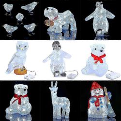 Jouluakryyli led light up koristelu juhlallinen sisäilmahahmo joulu Polar Bear