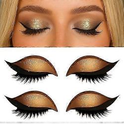 2 paria Lazy Eye Shadow -ripsilaastaria, luomiväriä ja ripsitarroa, 2-in-1 uudelleenkäytettävää luomiväriä ja ripsien meikkitarroja kaikille silmäm...