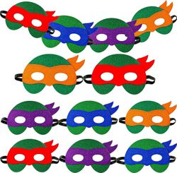 12 stk Superhelt masker for barn Felt Eye Masks Cosplay Masker Kids Theme Bursdagsfest Rekvisita Favoriserer