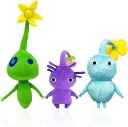Heytea Pikmin pehmo, kaurapehmot, ice pikmin pehmot lelu, mielenkiintoisesti kasvimaisia olentoja, pelifaneille lahja lapsille ja aikuisille (3 kpl)