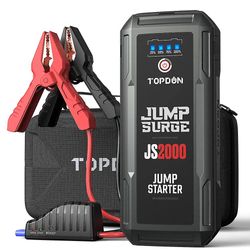 Topdon 2000amp USB Car Jump Starter Pack Booster batterioplader Power Bank UK 2023 2024 Ny 2023 2024 Ny