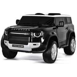 Berghoff Land Rover Defender elektrisk børnebil 6 måneder til 6 år 12V motor med fjernbetjening sort 116 x 64 x 56 cm