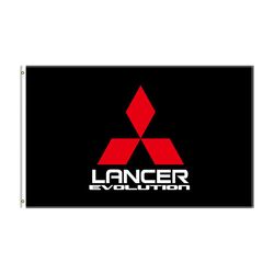 Redkid 3x5 ft Mitsubishi Lancer Evolution Lippu Polyesteri Painettu Auto Kilpa Banner Sisustus 150x240cm A-804