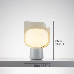 Bicaco Nordic Creative bordlampe Moderne Macaroon Design skrivebordsbelysning til hjemmet sengedekoration Hvid AU Plug-Button Switch