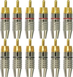 12Pcs RCA mannlig kontakt, RCA audio videokontakter, RCA terminal lydkontakt, RCA loddeløs kontakt, RCA plug jack kontakter 13tretten