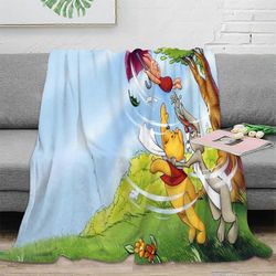 flanelli heittää huopa Nalle Puh paksu peitto Pörröinen peitto aikuisille lapsille Pehmeä peitto sängyn heittoihin Lämpömatkahuopa sohvalle AZ 50x4...