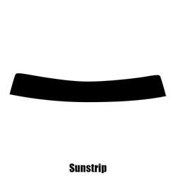 Window-Tint Sun Strip til BMW 3-serie Compact E46 - 2000 til 2006 pre-cut solstrip 5% limo sort Sunstrip