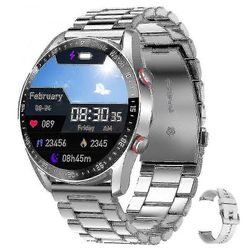 2024 Uusi Huawei Smart Watch IP67 vedenpitävä EKG + PPG kuntomittari Terveysmonitori Bluetooth-puhelu Urheilukello Tw Hopea teräs vyö