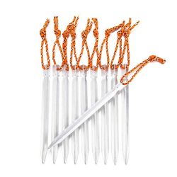 10pcs 18cm Udendørs Telt Nail Aluminium Alloy Stake Tent Peg, Color Siliver