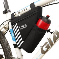 Cykel Trekant Beam Bag Mountainbike Kedel Taske Front Sadeltaske Cykeludstyr sort