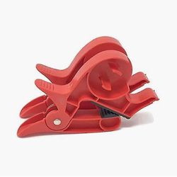 Bærbar innpakningsverktøy Wrap Clips Paper Roll Holder Clip Tape Dispenser (2stk) rød