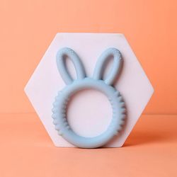 unbrand Rabbit Dental Gel Bite Gel Baby Tooth Grinder Baby tenner Produksjon Toy Food Himmelblå