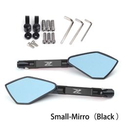 Fsw Kawasaki Z1000 Z800 Z750 Z650 Z300 Z250 Z250 Z125 Z400 alumiini cnc-moottoripyörän sivupeili taustapeilit Moottoripyörän lisävaruste Musta pien...