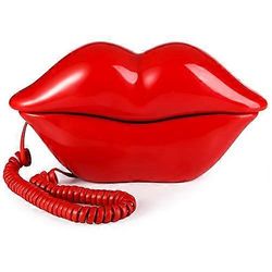 Red Lip Shaped Telephone - uutuus Söpö langallinen lankapuhelin kotiin, hotellin ja toimiston sisustukseen, ainutlaatuinen seksikäs lahjaidea