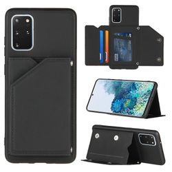 Gangxun Case til Samsung Galaxy S20 Plus Vintage Cuir Cover Læderetui Kofanger - Noir