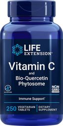 Life Extension C-vitamiini ja bio-kversetiinifytosomi 250 kasvistablettia