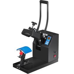 Vevor Hat Cap Heat Press Machine 5.5 "x3.5" m / 12000 timers levetid LCD Timer og Temper