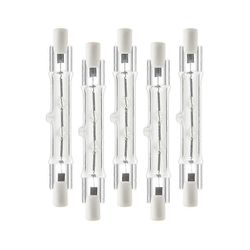 5 Pakkaus R7s 118mm 300w 230v, r7s halogeeni lineaarinen lamppu, himmennettävä halogeenilamppu rakentamiseen wo