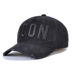 Puuvilla Baseball Caps Icon Logo Dsq2 Kirjaimet Korkealaatuinen Korkki Miehet Naiset Hattu Musta Korkki Isä Hatut