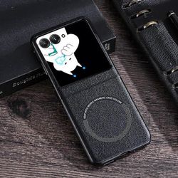 Unbrand Magsafe ohut iskunkestävä puhelinkotelo Motorola Razr 50 Razr 50Ultra nahka + kova PC-kuori erittäin ohut kansi Musta Razr 50 Ultra
