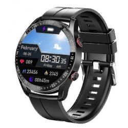 2024 Uusi Huawei Smart Watch IP67 vedenpitävä EKG + PPG kuntomittari Terveysmonitori Bluetooth-puhelu Urheilukello Tw Musta silikonivyö