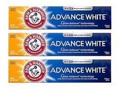 Arm & Hammer Arm &; Hammer Advance valkoinen ruokasooda &; peroksidihammastahna 3 kpl pakkaus