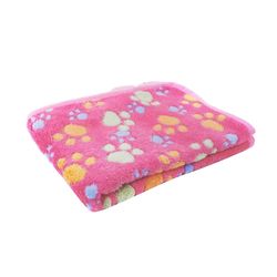 Biplut Dejlig hund kat pote mønster blød varm pet pude seng pad mat tæppe tæppe Pink 20cm x 20cm