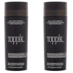 2 Pack Toppik hårbygningsfibre mørkebrun 27,5 g / 0,97 oz hårpleje dark brown