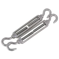 Rustfrit stål m6 krog europæisk type krog turnbuckle pakke af 2