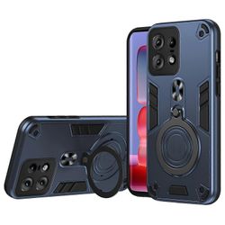 varten Motorola edge 50 Pro 5G kotelo pyörivä jalusta PC TPU-pudotussuoja puhelimen kansi - sininen Monivärinen Blue