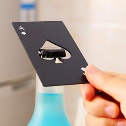 Creative Spade Et pokerkort Ølflaskeåbner Rustfrit stål Flaskeåbner Personlig multifunktionsbar Flaskeåbnerværktøj